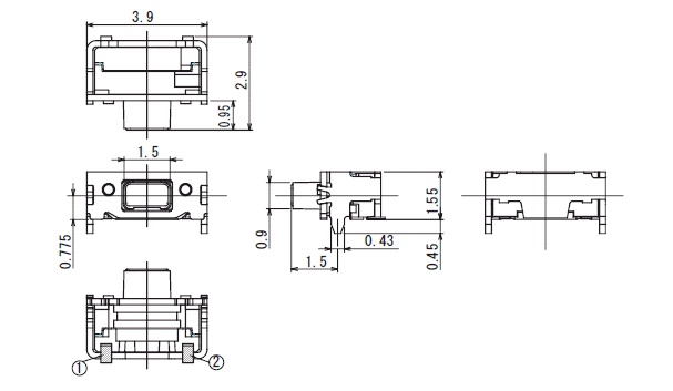 轻触开关（TM）侧推式sktd系列